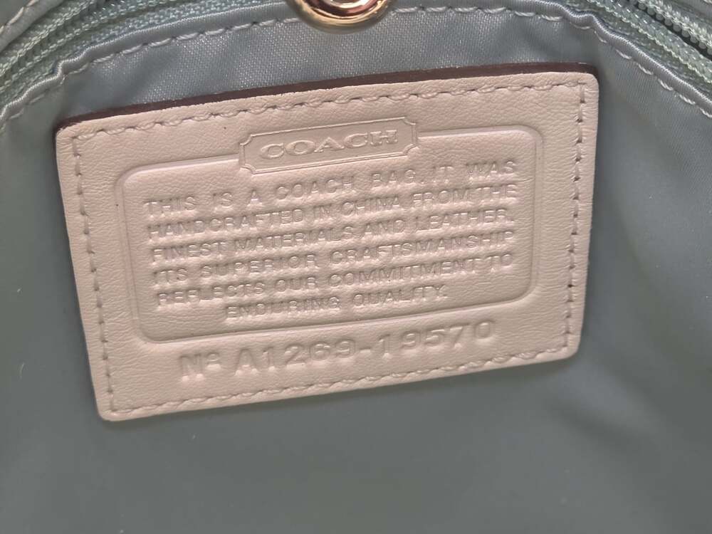 Coach Audrey Andie perforated Satchel Tote 19566 Creme Ivory Leather - Picture 8 of 8